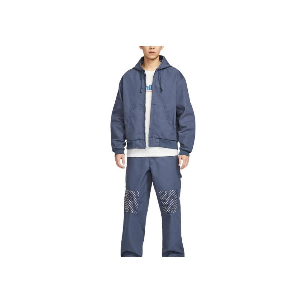 Nike SS25 Life Series Mode Bequeme Kapuzenjacke Vielseitig Langarmjacke Herrenjacke Blau HQ6123-437