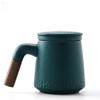 Chaxun Ceramic Tea Infuser Mug with Wooden Handle