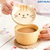 Cute Cartoon Cat Ceramic Mug Lid Creative Household Tableware Breakfast Milk Cup Breakfast Mug Water Cup Ceramic Mug Coffee Cup