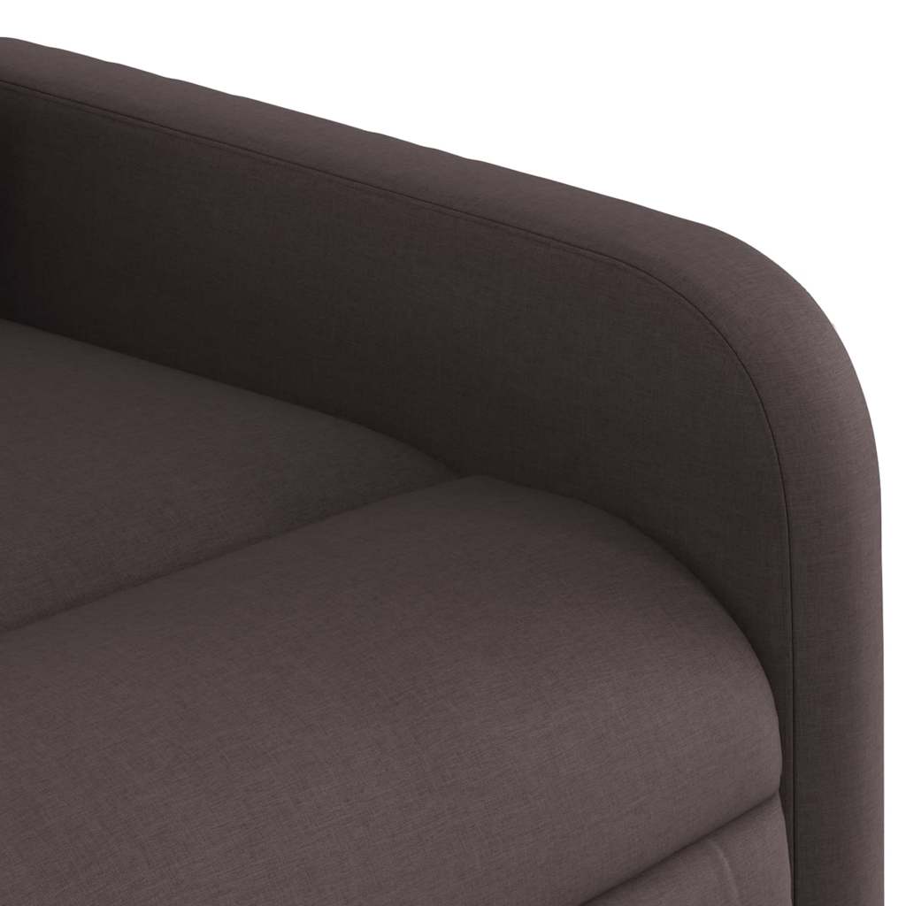 Electric Recliner Chair Dark Brown Fabric