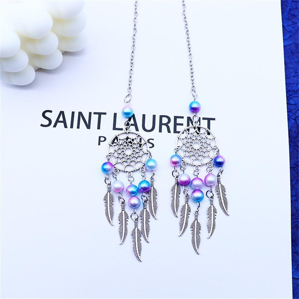 Beautiful Rearview Mirror Car Interior Pendant Car Accessories Beads Dreamcatcher Colorful Car Decoration