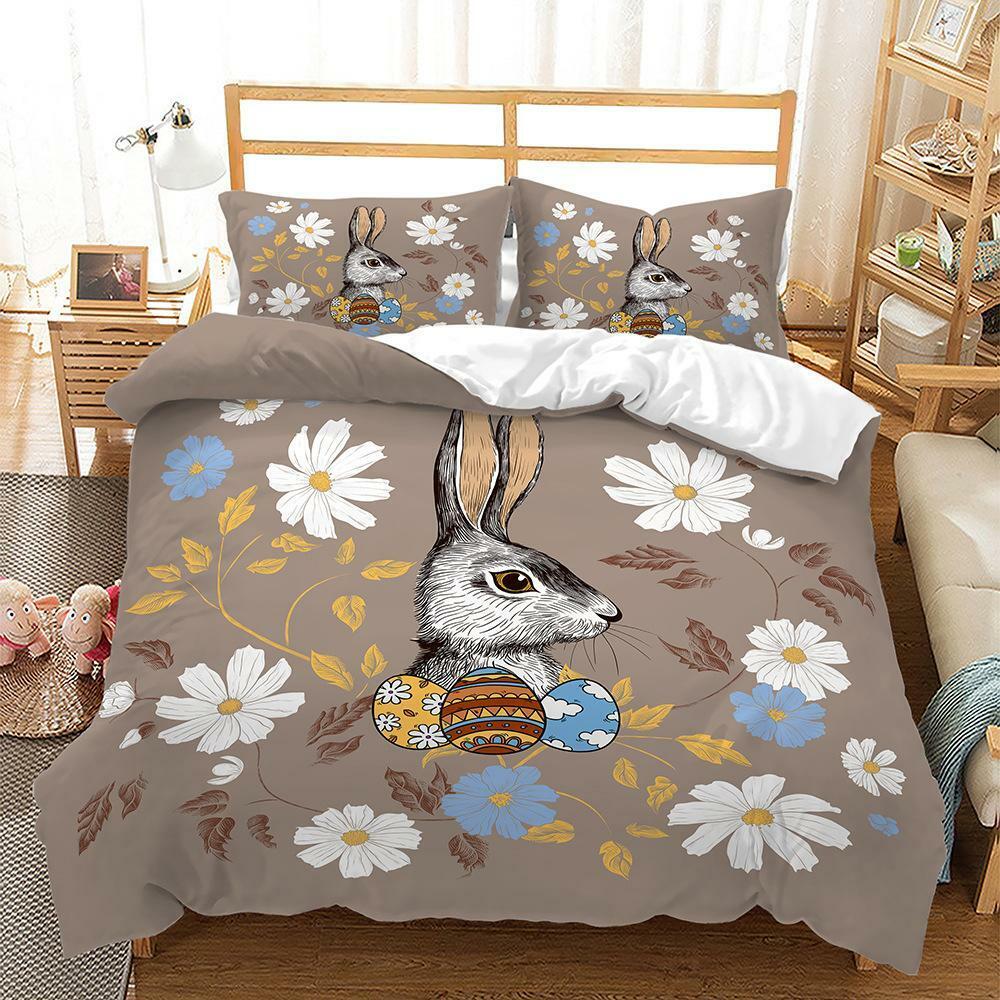 Happy Easter Doona Quilt Duvet Cover Set Pillowcase Single Double Queen Size Bed