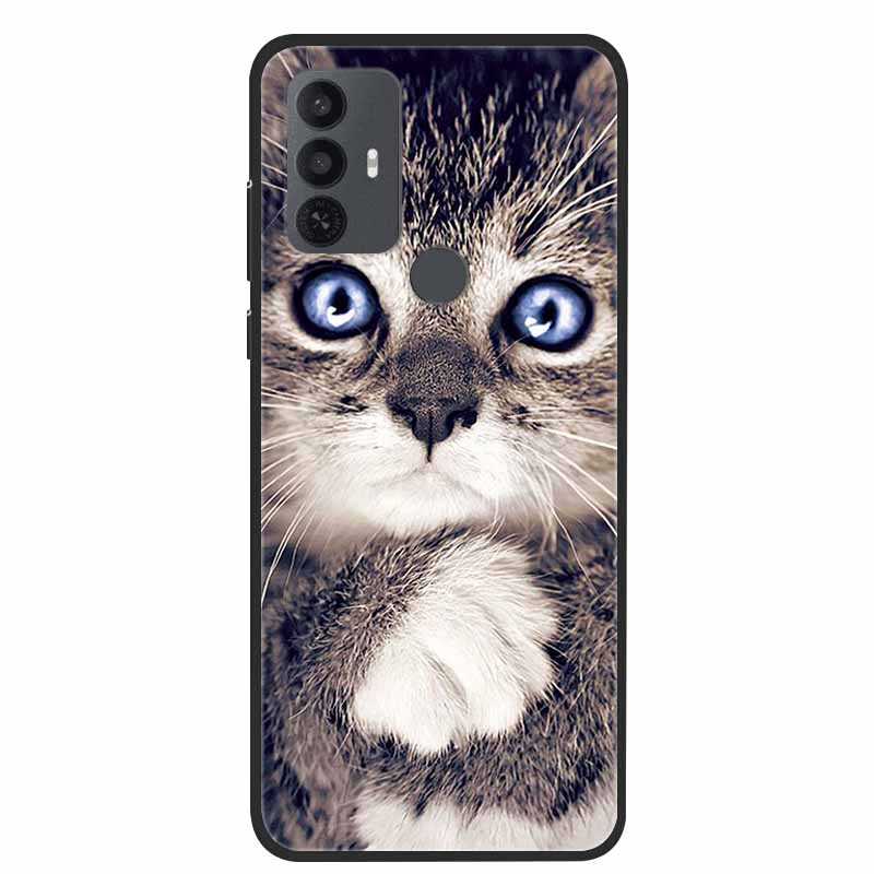For TCL 30 SE Case Luxury Soft Silicone Protective Animals Phone Cover for TCL 305 306 Case 30SE TPU Funda for TCL30SE Cartoon