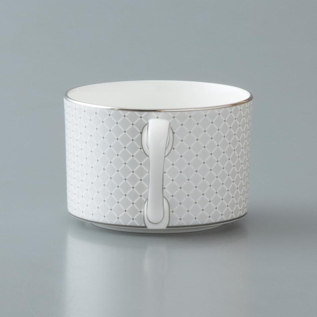 NARUMI Nova Cup and Saucer Gold and Set of perfect for suitable for tea or ideal as a wedding Comes in a gift Set, 270cc, Platinum, 2. Elegant,