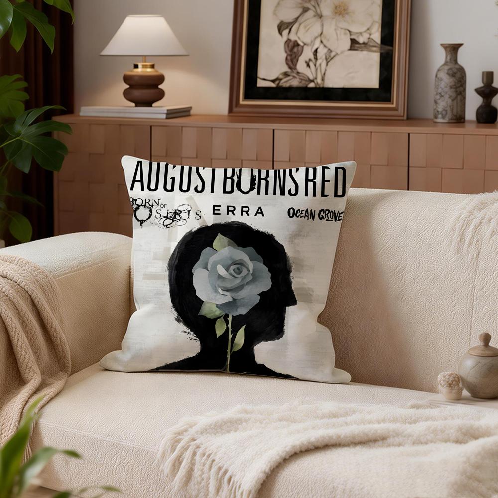 August Burns Red Cushion Cover Cushion Cover Set 4Pcs 50X50 45X45 40X40 Pillowcase Decorative Sofa Home Decor