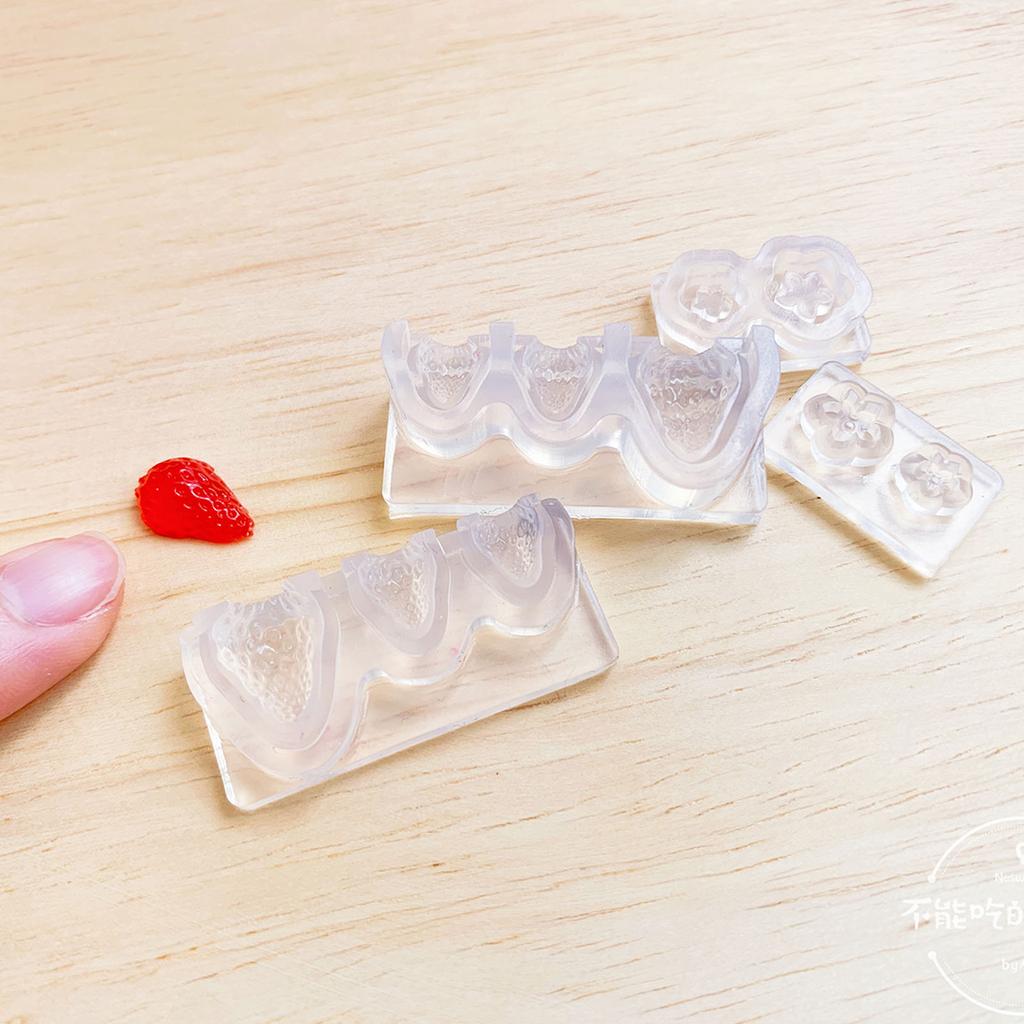 Reusable 3D Strawberry Mold Crystal Fruit Baking Mold DIY Fondant Mold DIY-Jewelry Gift Wedding Cake Decorating Tools