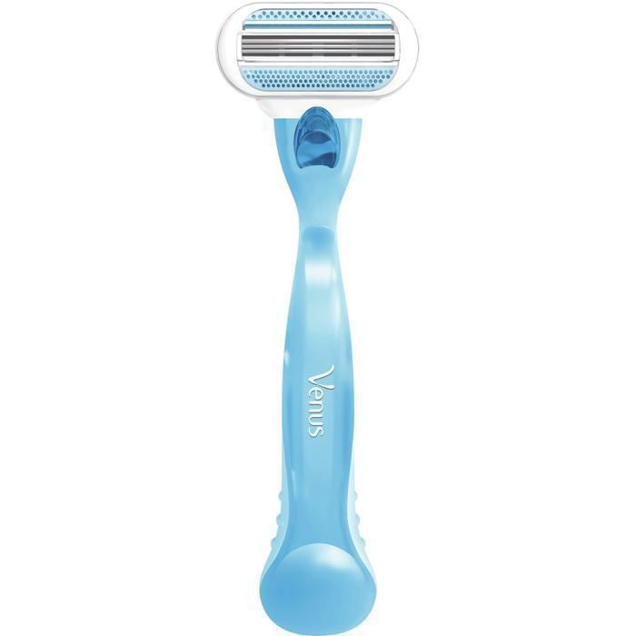 Rasoir Rechargeable - Venus - Smooth 3 Lames - 2 Cartouches - Sérum MoistureGlide - Peigne Micro Fine