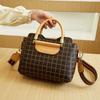 New trendy fashion high-end texture handbag popular simple women's bag shoulder bag plaid messenger bag