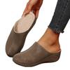 Large-size fleece thickened, comfortable and warm design toe toe home shoes