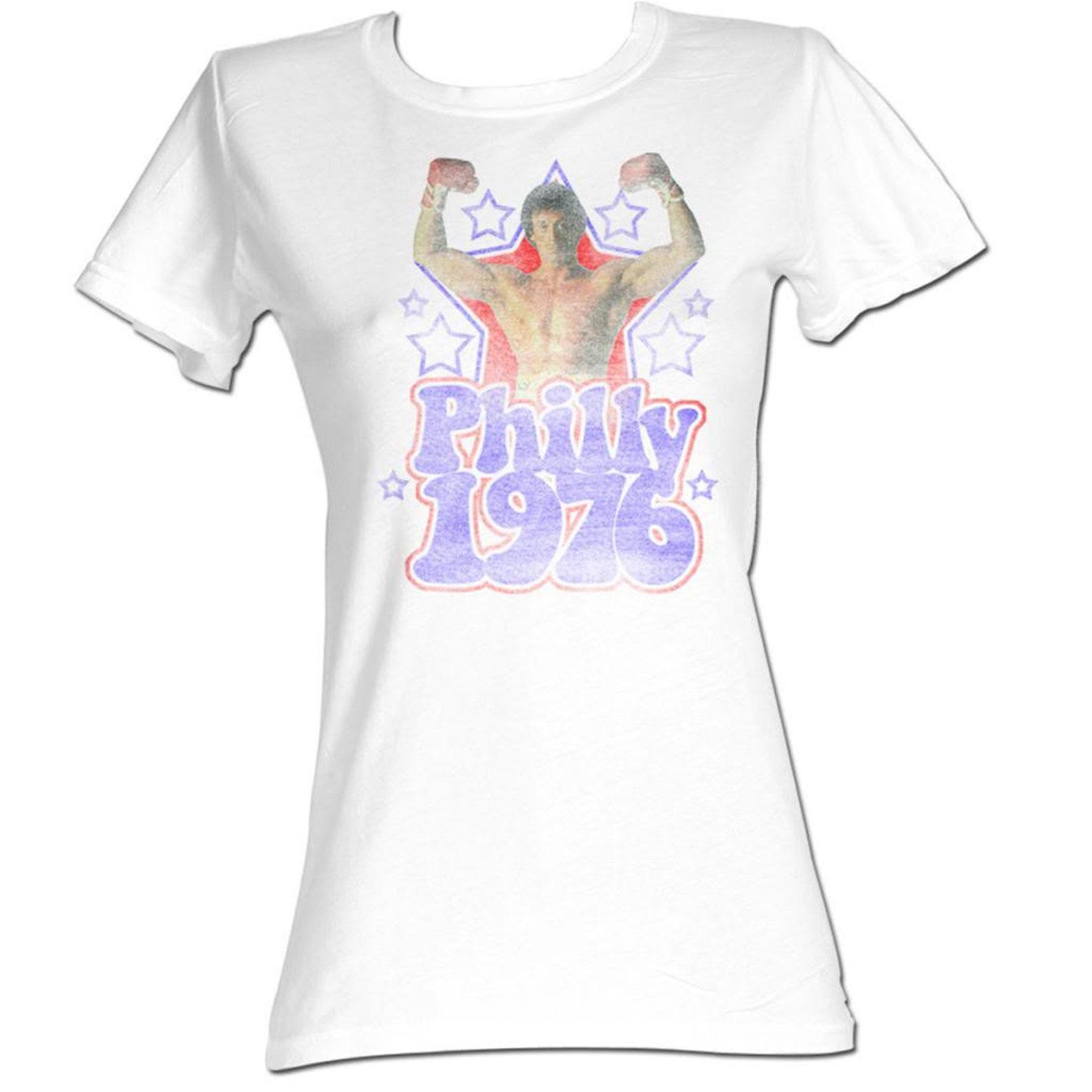Rocky Philly 1976 White Junior Women s T-Shirt 2XL