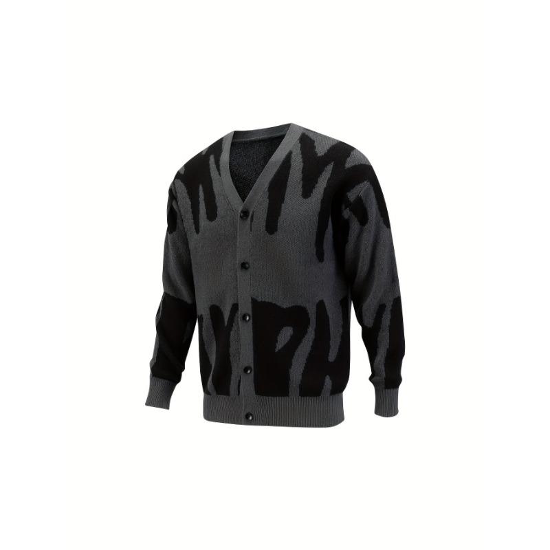 Casual V Neck Long Sleeve Knit Cardigan Button Front Sweater For Outerwear