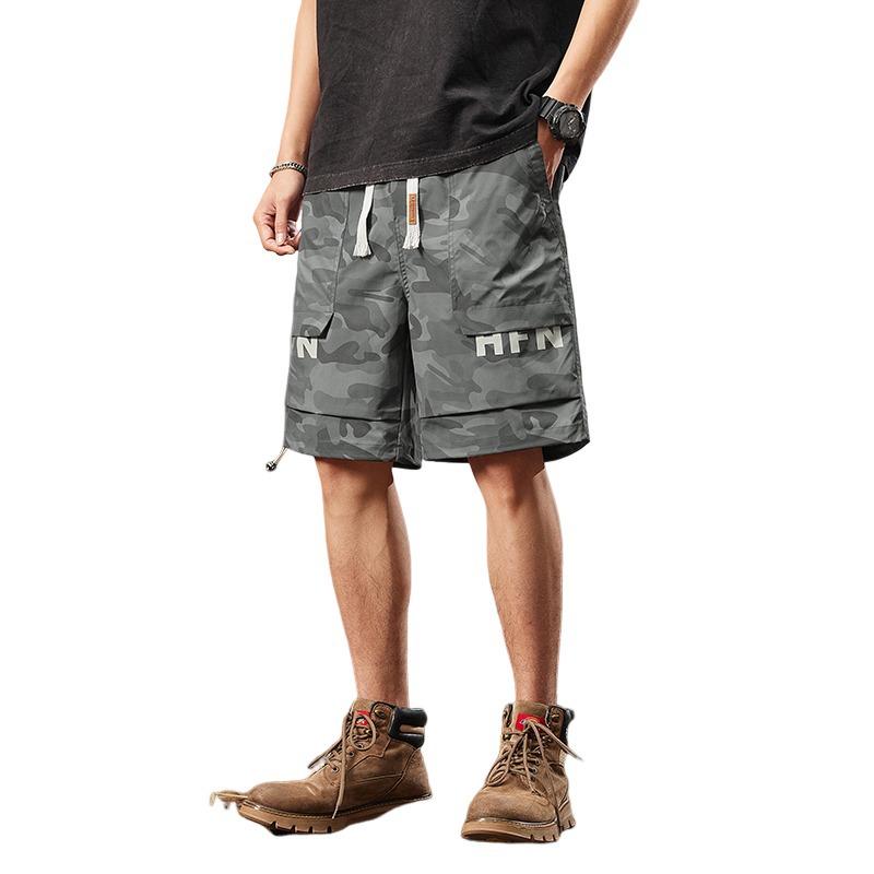 

Camouflage Style Casual Shorts, Summer Thin Cut Five Quarter Horse Pants, Men s Loose Fit, Men s Sports Outdoor Workwear Pants M хакі