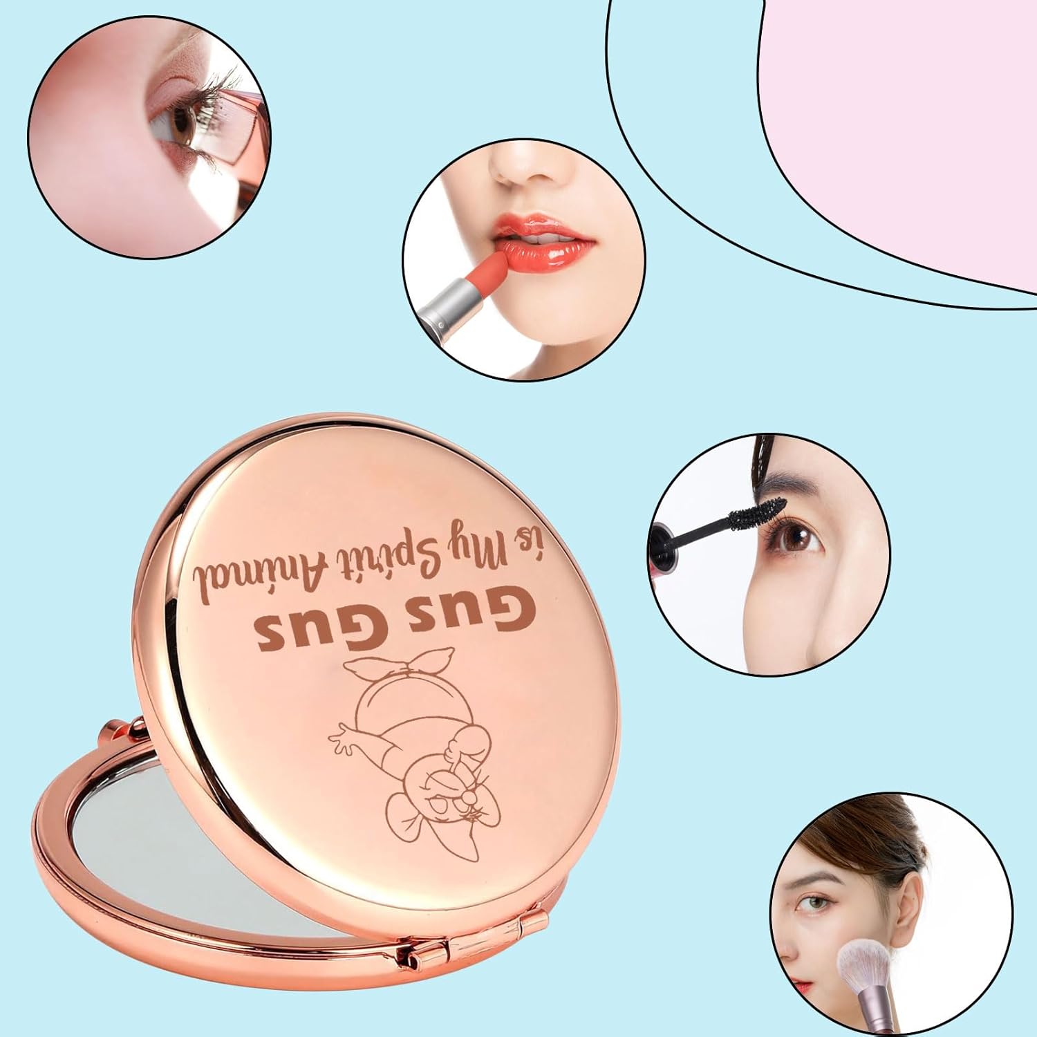 AKTAP G-Mouse Зеркальце-мышка Карманное зеркало Сказки Подарок Зеркало для макияжа в виде мышки, вдохновленное сказкой (G-s G-s Зеркало)