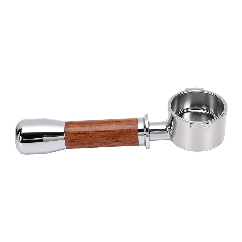 51MM Stainless Steel Portafilter with Walnut Wood Handle Detachable 15 degrees Tilt Angle Coffee Machine Portafilter