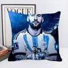 Federa Cuscino Stella del Calcio L-Lionel M-Messi Quadrato Camera da Letto Divano Comfort per il Tempo Libero Cuscino Auto Soggiorno Decorazione per la Casa