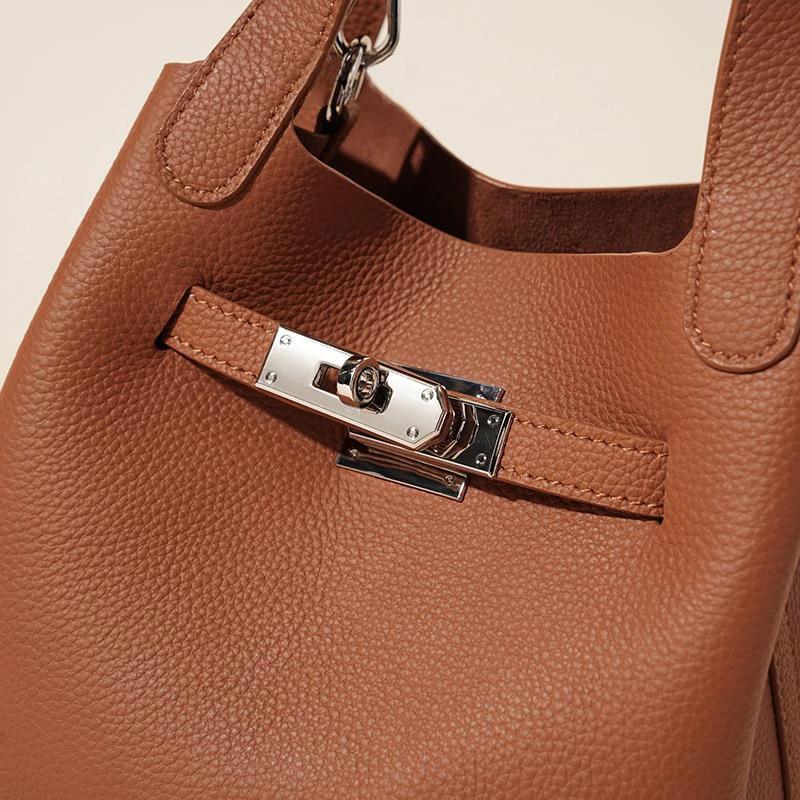 Τσάντα Κουβάς, Νέα Ευέλικτη Τσάντα Ώμου, Δερμάτινη Τσάντα Crossbody Υψηλής Ποιότητας για Γυναίκες