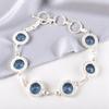 London Blue Topaz Edelstein 925 Sterlingsilber Schmuck Handgefertigtes Armband 9" RB-8-8