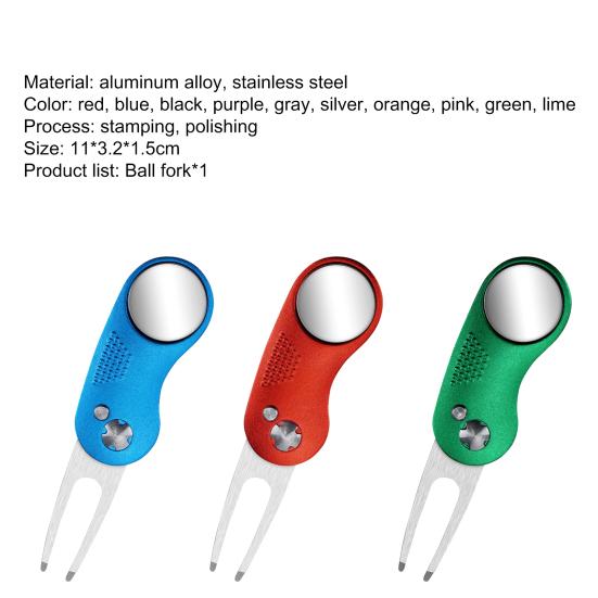 Widelec do dołków golfowych Wysokoprecyzyjny Składany Mini Narzędzie do Naprawy Dołków na Zewnątrz