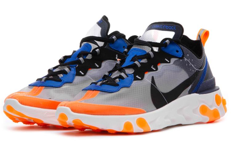 Nike React Element 87 Thunder Blue/Total Orange AQ1090-004