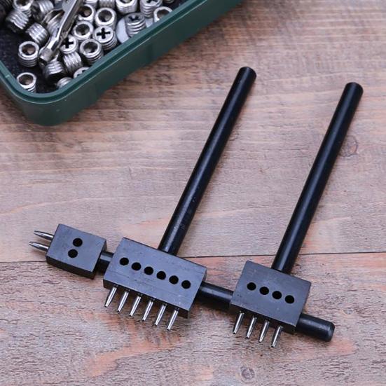6mm Pitch 2 4 6 Prong DIY Runde Punch Loch Leder Handwerk Nähen Stanzwerkzeug