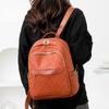 Vintage Backpack Large Capacity Multi-Function Shoulder Bag Women's Soft Leather Backpack