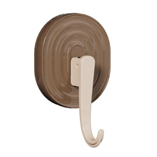 Suction Cup Hooks Strong Load-Bearing Grain Design Retro Wood No Drilling Installation Traceless Reusable Wall