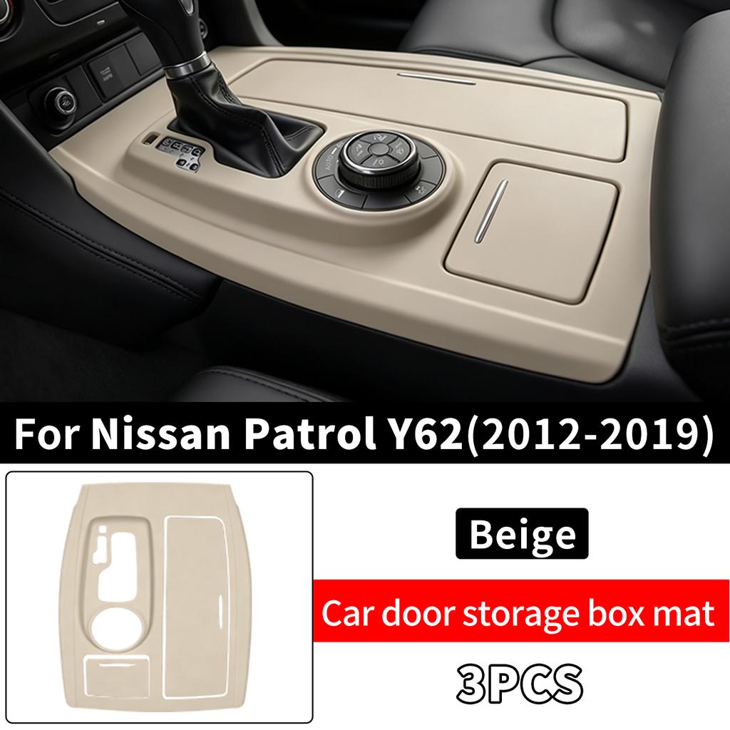 For Nissan Patrol Y62 2010- Gear Shift Silicone Protective Cover Center Console Panel Interior Accessories Upgrade