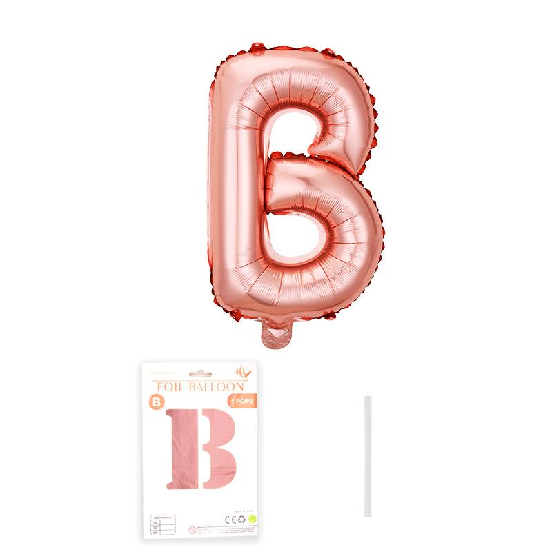 Independent Paper Card Packaging 16-Inch English Letter Aluminum Film Balloon Birthday Party Decoration Arrangement Aluminum Foil Balloon