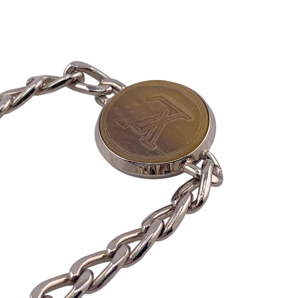 LOUIS VUITTON M00045 Chain metal LV Horn Bracelet bracelet Silver metal Women Used
