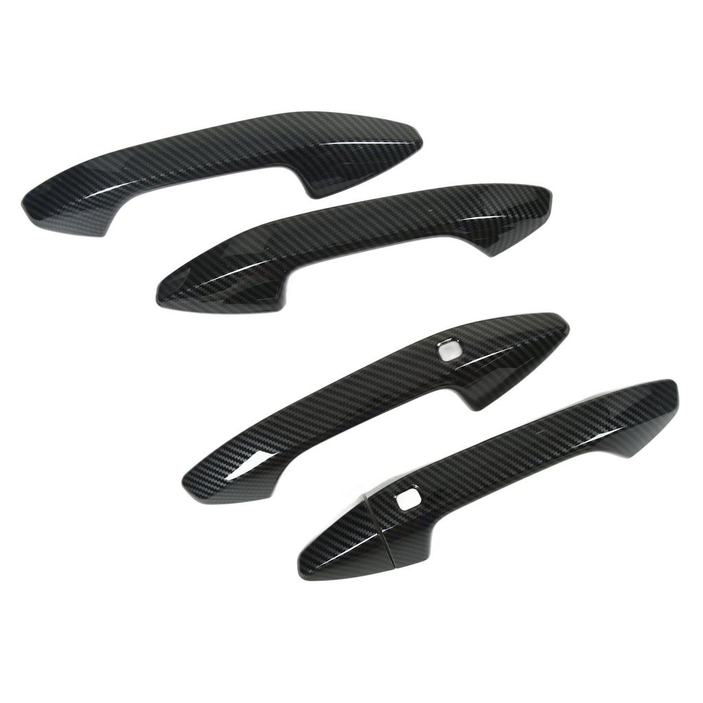 Car Exterior Door Handle Cover Carbon Fiber Style Outside Pull Out Handle Protector Cover Trims