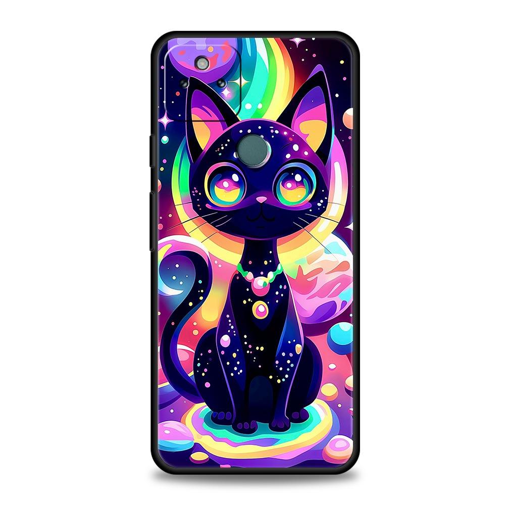 

Colorful Cat Design Phone Case Cover for Google Pixel 10 9 8 7 6 9A 8A 7A 6A Pro Shockproof Soft TPU 10 Pro XL Shell Fundas Bags Pixel 7 Pro