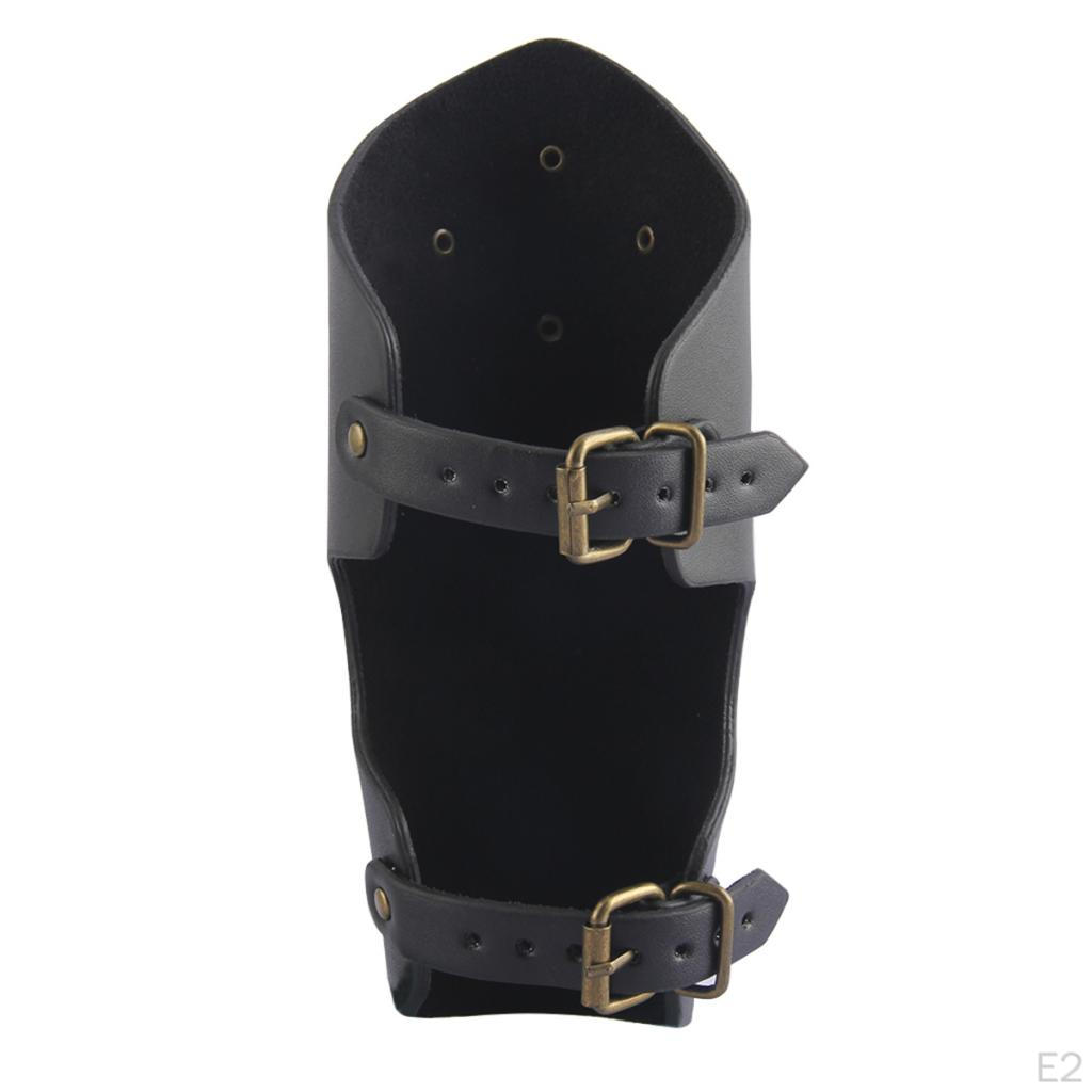 Adjustable Gear PU Leather Wristband Arm Cuff Vintage Gauntlet for Sport Outdoor Activity
