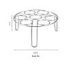 Stainless Steel 7-Hole Egg Steamer Rack Set