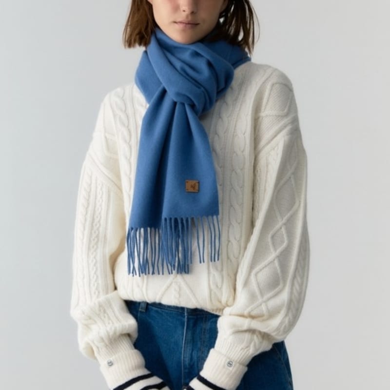 DEPOUND stripe knit gloves - ivory