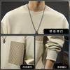 American Heavy Retro Splicing Crew Neck Sweater Men'S Loose Large Size Trendy Brand Casual Sports Bottoming Shirt Jacket