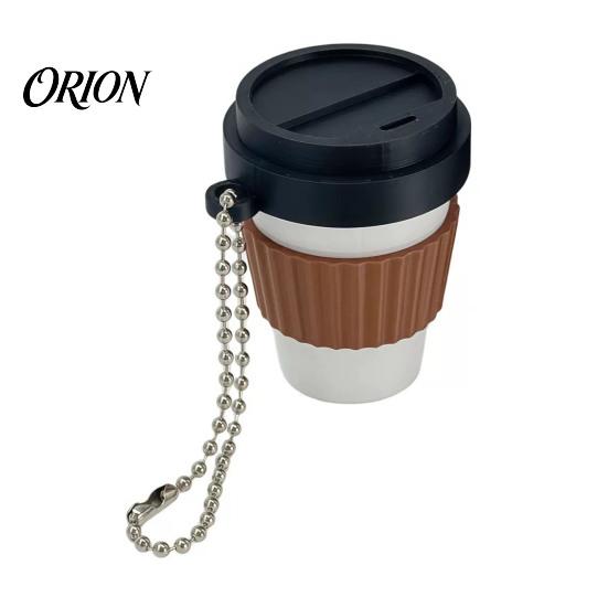 Coffee Cup Finger Clicker 3D Printed Clicker, Press Fidget for Stress Relief, Backpack Hanging Toy with Ball Chain PLA