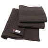 Imabari Towel Certified Face Towel Hiorie (Hiorie) Waffle Towel 3-Piece Set, Chocolate Color, Made In Japan, Quick-Drying, Kitchen Towel, Imabari
