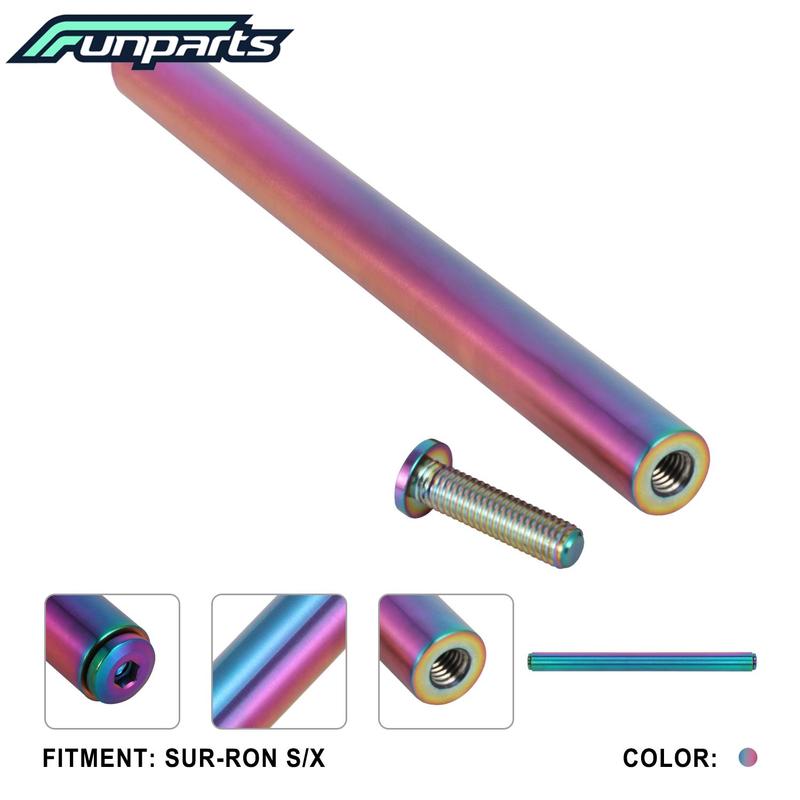 Funparts Titanium Alloy Foot Pegs Support Brace Lever Vacuum Coating Process For SUR RON Sur-Ron Surron Lightbee Light Bee S X