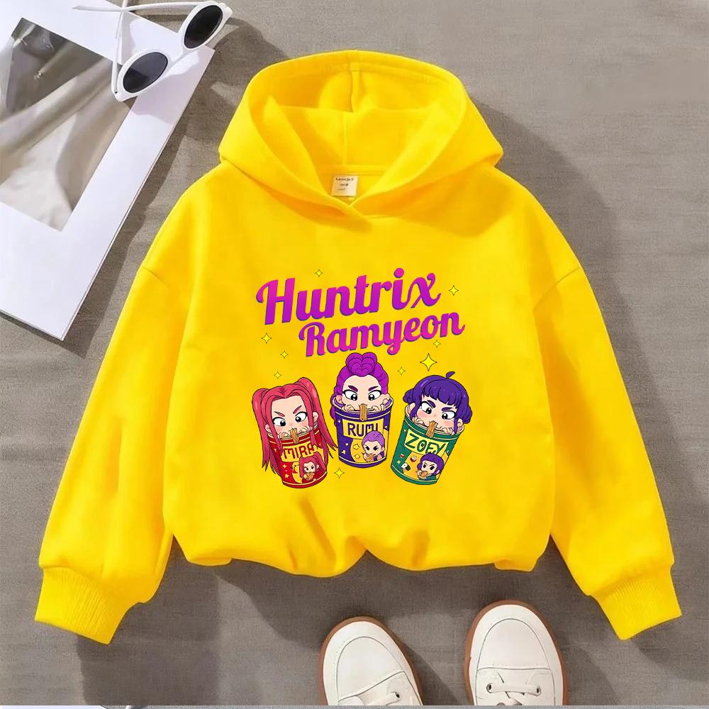 Dziecięca bluza z kapturem Huntrix Ramyeon z uroczą postacią z kreskówek dla chłopców i dziewcząt