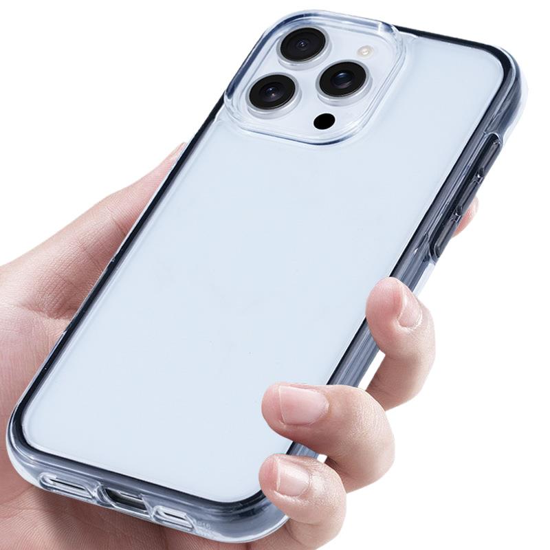 Acrylic Apple 12 mobile phone case iPhone14Promax transparent protective case 15 anti-drop 16 simple anti-yellowing