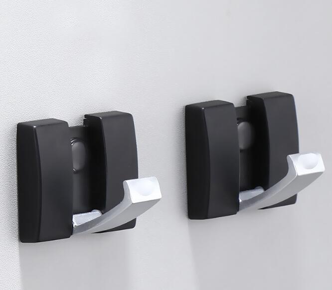 Cârlig Robă Negru Tuqiu Pliabil Cu Aspect Antic Umeraș Raft Haine Cârlig Prosop Aluminiu Cârlig Bucătărie Agățător Ușă Montat pe Perete