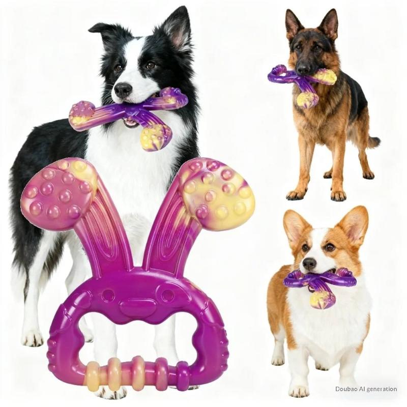 Durable Nylon Animal Shape Chew Toy for Medium Large Dogs Aggressive Chewers Exercise and Teething Play