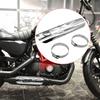 Universal Motorcycle Flame Exhaust Pipe Heat Shield Cover Heel Guard for Harley Honda Suzuki Yamaha Touring - Black