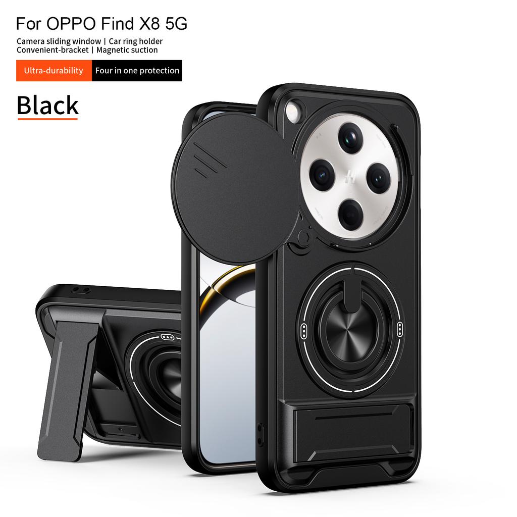For Oppo Find X8 Case OPPO Find X8 Cover Find x8 Phone Case Magsafe Magnetic Fold Holder Military Armor Camera Protection Cover