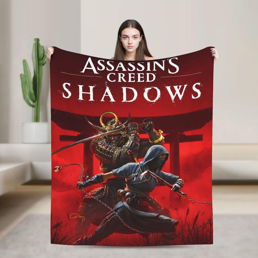 A-Assassins Game C-Creeds Fashion Flannel Blanket Warm Soft Bedding Throws for Home Decor Airplane Bedspread Sofa Bed Cover