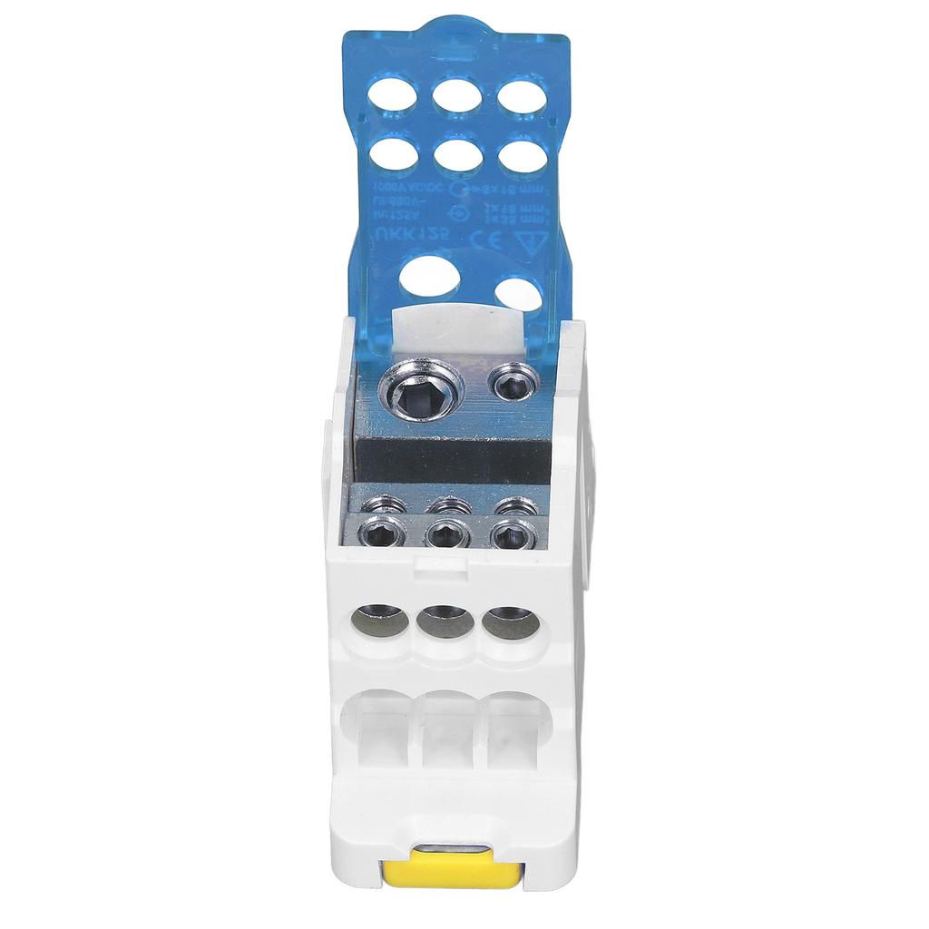 DIN Rail Distribution Box Universal Electric Terminal Block Power Wire Connector Junction Box 690V 125A Blue