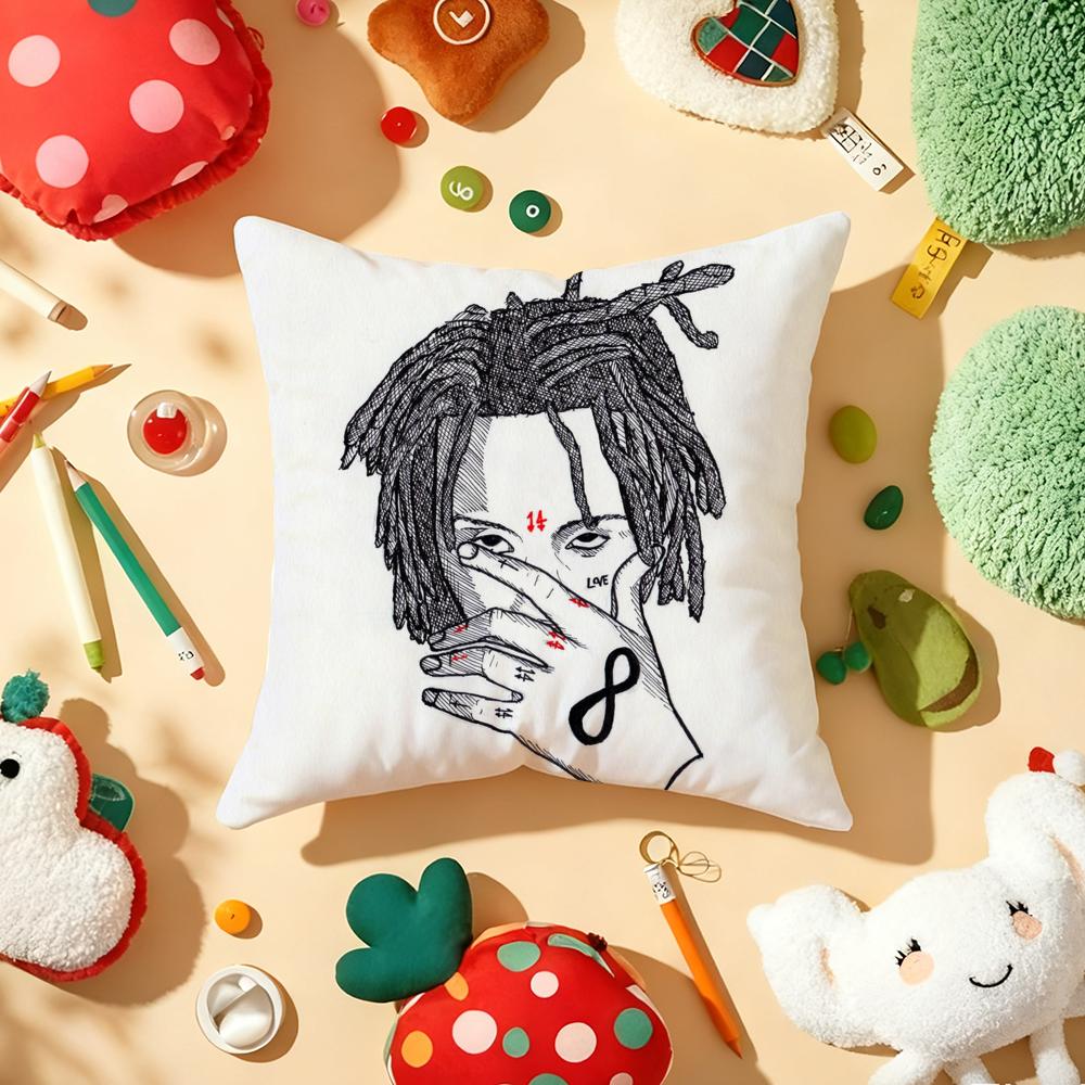 Rapper T-Trippie Cool R-Redd Cushion Cover Plush Fabric Soft Double-Sided Printed Sofa Warm Winter Home Gift Pillow Cover