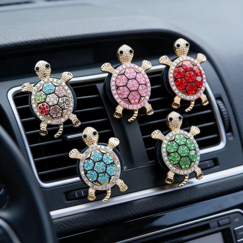 Car Vent Perfume Clip Cute Cartoon Turtle Design Car Interior Air Freshener Unique Scent Ornament for Auto Use