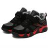 Winter Fleece Lined Kids Running Shoes Lightweight Breathable Athletic Sneakers with Hook and Loop Closure for Elementary School Children
