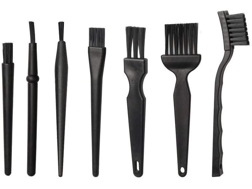Ensemble de brosses antistatiques pour nettoyer téléphone, ordinateur, poussière de clavier et cartes PCB avec manche rond coudé